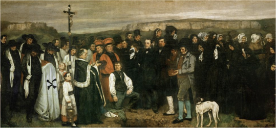 A Burial At Ornans (French: Un enterrement à Ornans, also known as A Funeral At Ornans)  1849-1850